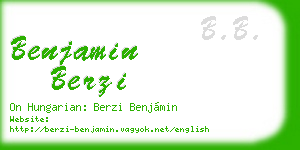 benjamin berzi business card